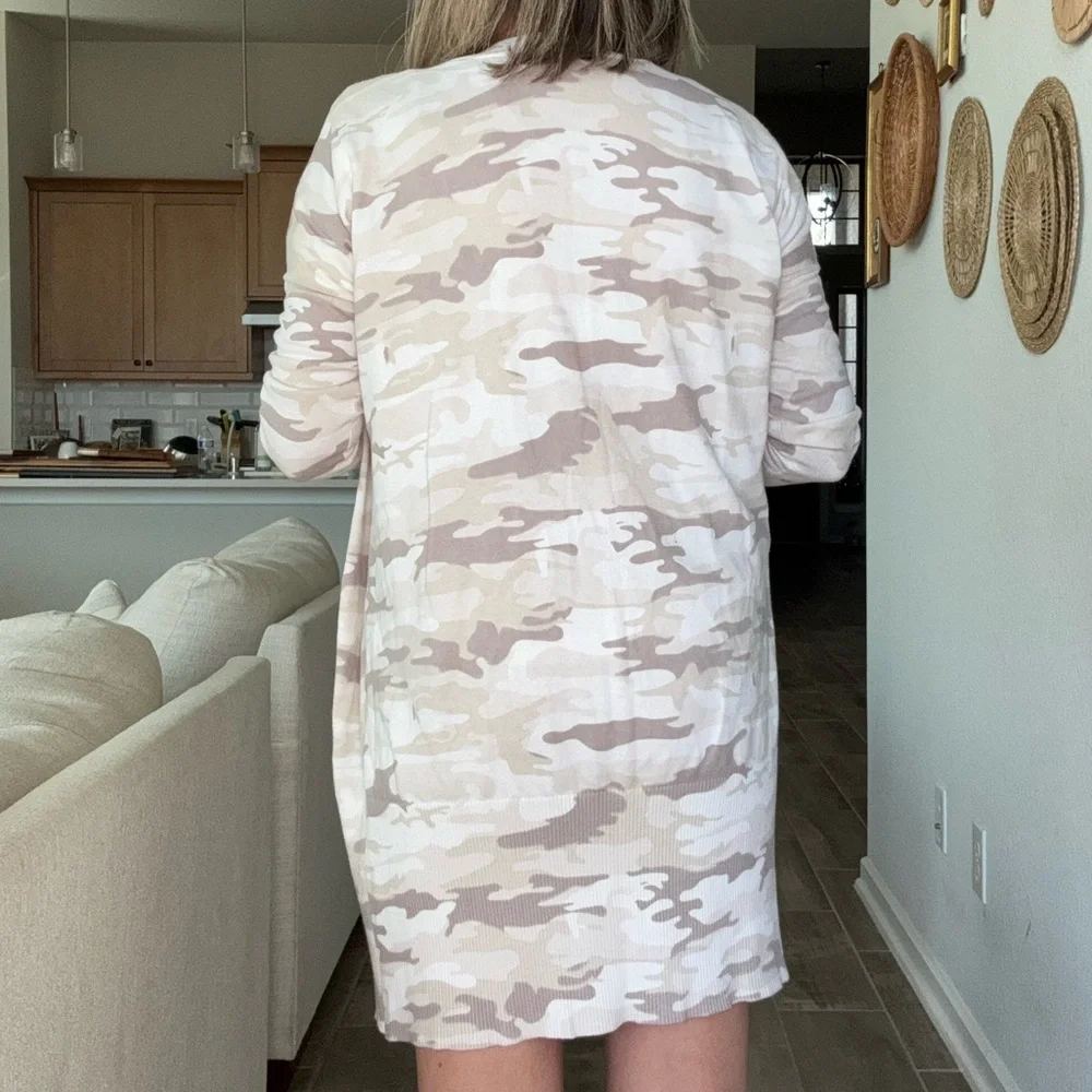 Sanctuary Lenox Long Camo-Print Cardigan Size XS - Picture 5 of 8